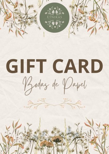 Gift Card Bodas de Papel